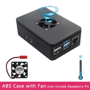 Raspberry Pi 4 Case ABS Shell Enclosure Box Black Housing Compatible