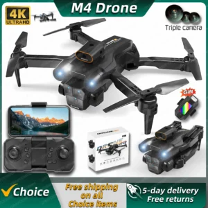 M4 RC Drone 4K Professinal With 5G WIFI MINI Dron Triple HD Camera