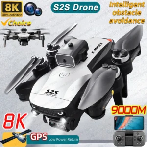 S2S Brushless Drone 4K Profesional 8K HD Dual Camera Obstacle Avoidance