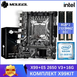 Mougol X99 Motherboard Kit Set With Intel Xeon E5 2650 V3 CPU & Dual