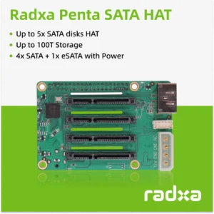 Radxa Penta SATA HAT Up To 5X SATA Disks HAT For Raspberry Pi 5 / ROCK