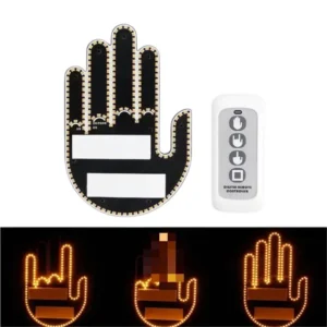 1 Set Car Finger Light With Remote Control Cool Funny Car Interior