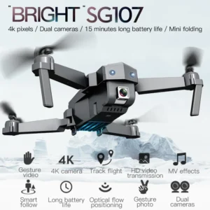 SG107 Mini Drone Foldable Helicopter With WIFI FPV 4K HD Camera Optical