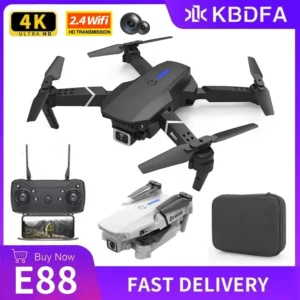 KDBFA E88 Pro WIFI FPV Drone Wide Angle HD 4K 1080P Camera Height Hold