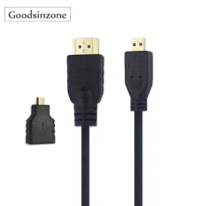 Raspberry Pi 4 Model B 2in1 Micro HDMI To HDMI Cable With HDMI Adapter
