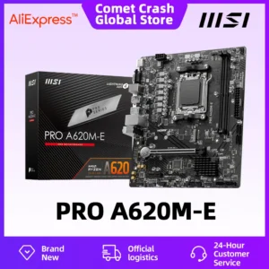 MSI PRO A620M E Motherboard AMD A620 DDR5 6000 96GB Socket AM5 M.2 SATA