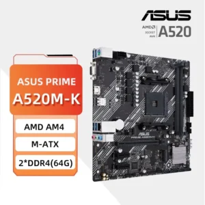 ASUS PRIME A520M K Socket AM4 Motherboard DDR4 64GB PCI E 3.0 M.2