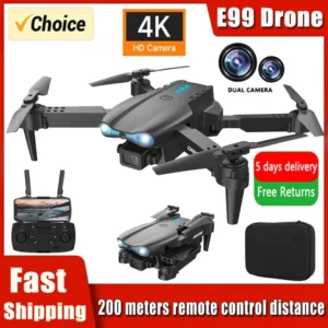 E99 Pro Drone Quadcopter Remote Control Handle Four Axis Aircraft HD 6K