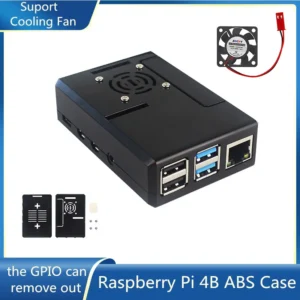 ABS Case For Raspberry Pi 4 Model B Black Transparent Plastic Shell