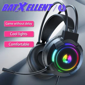 Gaming Headset 7.1 Stereo Surround Bass Earphone Headphone With Mic LED