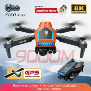 S180 GPS Drone 5G WIFI 8K HD Dual ESC Camera Optical Flow 360° Obstacle