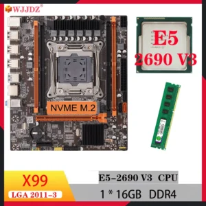 Wjjdz X99 H4 Motherboard Kit Intel Xeon E5 2690 V3 DDR4 With 16GB