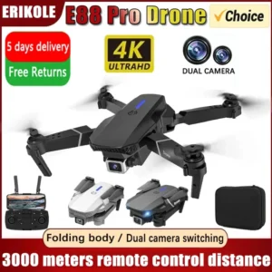 E88pro RC Drone 4K Professinal With 1080P Wide Angle Dual HD Camera