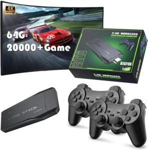 DATA FROG Retro Video Game Console 2.4G Wireless Console Game Stick 4K