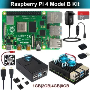 Raspberry Pi 4 Kit 8G 4G 2G 1 GB RAM + Case + Fan + Heat Sinks + Power