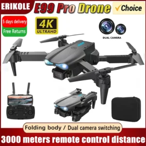 E99 Pro Drone Quadcopter Remote Control Handle Four Axis Aircraft HD 6K