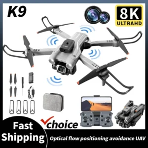 K9 Drone Professional 4K HD Dual Camera Optical Flow Foldable Newbie