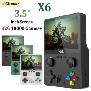 X6 3.5inch IPS Screen Handheld Game Player Dual Joystick 11 Simulators