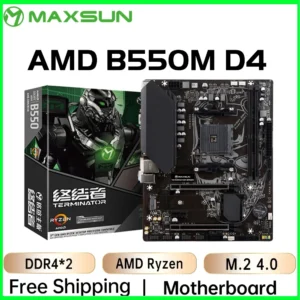 Maxsun Mainboard B550M AMD Gaming Motherboard DDR4 M.2 Supports Ryzen