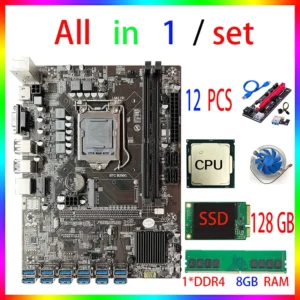 B250c Mining Motherboard Kit DDR4 PC Gamer Lga 1151 Motherboard For PC