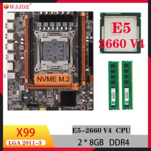Wjjdz X99 Motherboard Intel Xeon Kit Gamer E5 2660 V4 CPU Lga 2011 3