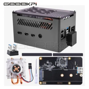 Geeekpi Aluminum Brick Case Black Shell With M.2 Sata SSD Mini Low