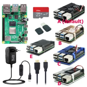 Raspberry Pi 4 Model B Kit 1 2 4 8 GB RAM + Aluminum Case + 32 64 128GB