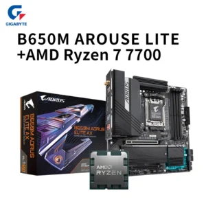 Gigabyte B650M AORUS ELITE +AMD Ryzen 7 7700 CPU 192G Micro ATX AMD