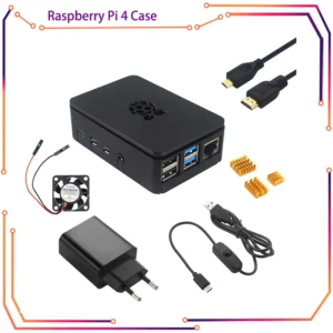 Raspberry Pi 4 Case Plastic Shell ABS Enclosure Box With Cooling Fan