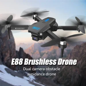 E88 Brushless Drone HD Dual Camera Optical Flow Localization Foldable