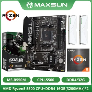 SOYO AMD B550m+ryzen 5 5500 Motherboard Set &DDR4 16gbx2 3200MHZ With