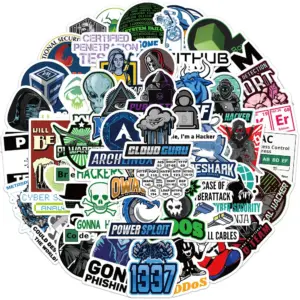 10 / 30 / 50PCS Cool Hacking Group Logo Stickers Decoration DIY Laptop