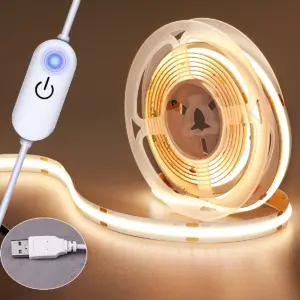 COB Lights LED Strip Touch Dimmer Flexible Diode Tape 5V USB Linear