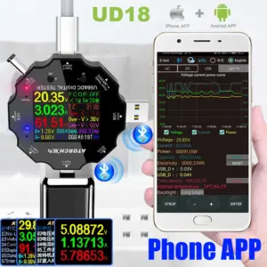 UD18 USB Tester 3.0 DC Digital Car Voltmeter Ammeter Power Bank Current