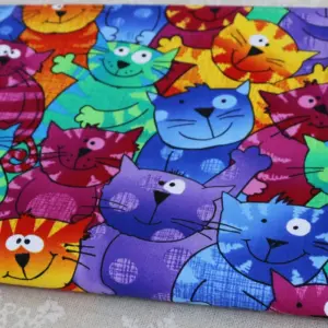 1 Meter X 1.1 Meter Cartoon Cats Patchwork Sewing Digital Print Fabric