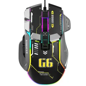 G6 Gaming Mouse Wired 128000DPI CHIPA826 RGB Macro Programmable