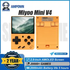 Ampown Miyoo Mini V4 Consoles Handheld Game Players 2.8'' IPS OCA