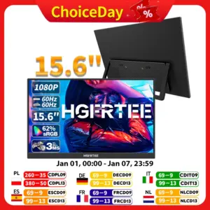 Hgfrtee 15.6inch Portable Monitor FHD IPS Panel Second Screen For