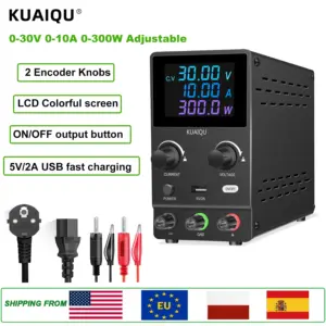 Kuaiqu DC Lab Power Supply 30V 10A 60V 120V Adjustable Switching Supply