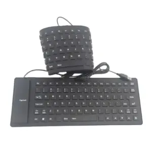 Foldable Silicone Keyboard 85 / 109 Keys USB Wired Silent Waterproof