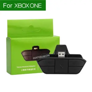 For XBOX ONE Stereo Headset Adapter Audio Mic Headphone Converter