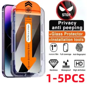 1 5PCS Privacy Screen Protectors 17 16 Pro Max 17 Air 15 14 Plus 13 12