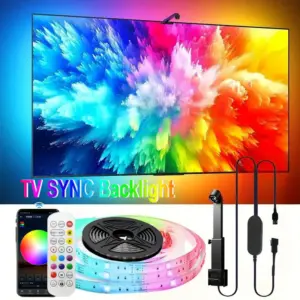 PC / TV SYNC Backlight RGBIC LED Strip Lights With Color Capture Sensor