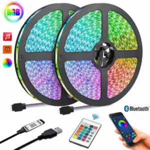 USB 5V LED Lights APP And 24KEYS Remote Control RGB Flexible Tape Diode