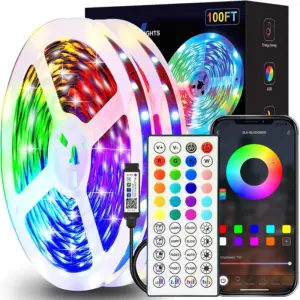 RGB LED Strip Lights 1M 40M Room Light With APP Control Flexible Ribbon