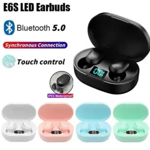 TWS E6S Fone Bluetooth Earphones Wireless Headset Noise Cancelling