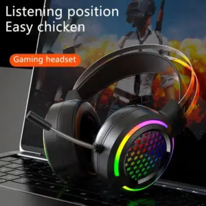 Gaming And Esports With Wired Headphones, RGB Illuminated Headphones
