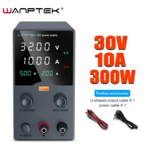 Wanptek DC Power Supply 30V 10A 5A Variable Bench Supply Adjustable Lab