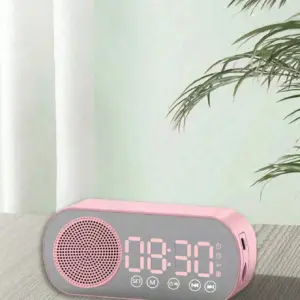 Wireless Bluetooth Speaker, Multi Functional Loud Subwoofer Clock, Mini