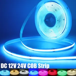 DC 12V 24V COB Strip 320LEDS / M High Density RA90 White Pink Yellow